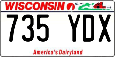 WI license plate 735YDX