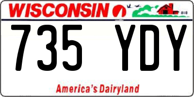 WI license plate 735YDY