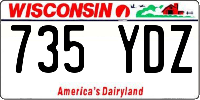 WI license plate 735YDZ