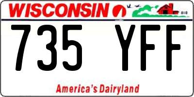 WI license plate 735YFF
