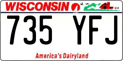 WI license plate 735YFJ