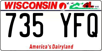 WI license plate 735YFQ