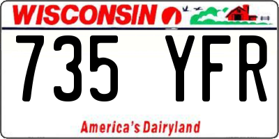 WI license plate 735YFR