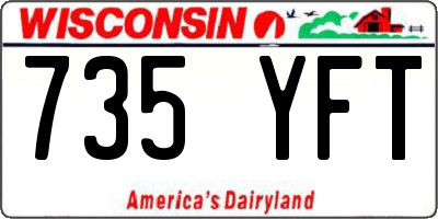 WI license plate 735YFT