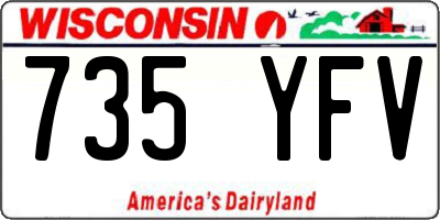 WI license plate 735YFV