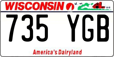 WI license plate 735YGB