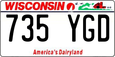 WI license plate 735YGD