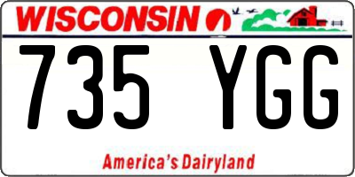 WI license plate 735YGG
