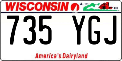 WI license plate 735YGJ