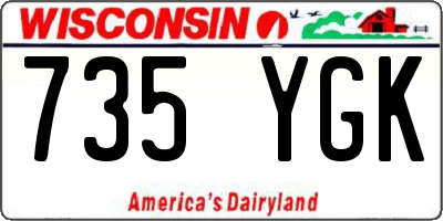 WI license plate 735YGK