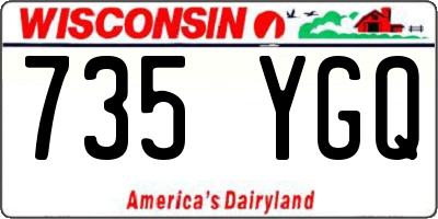 WI license plate 735YGQ