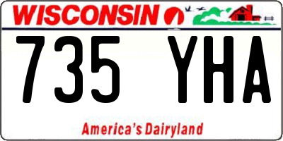 WI license plate 735YHA