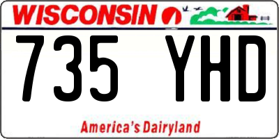 WI license plate 735YHD