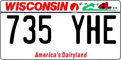 WI license plate 735YHE