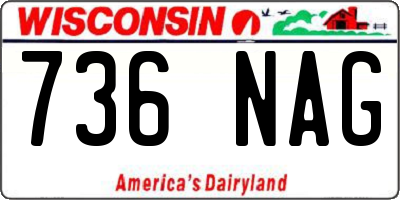 WI license plate 736NAG
