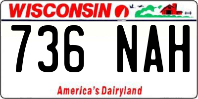 WI license plate 736NAH