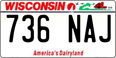 WI license plate 736NAJ