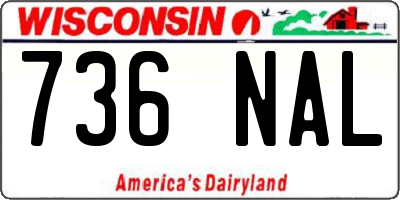 WI license plate 736NAL