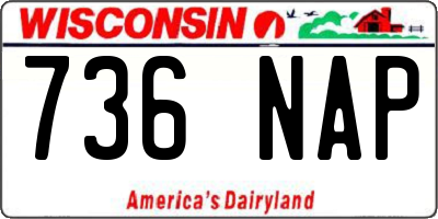 WI license plate 736NAP