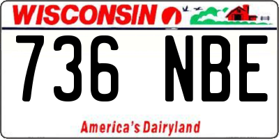 WI license plate 736NBE