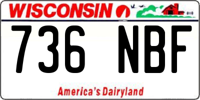 WI license plate 736NBF