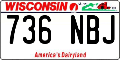 WI license plate 736NBJ