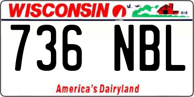 WI license plate 736NBL