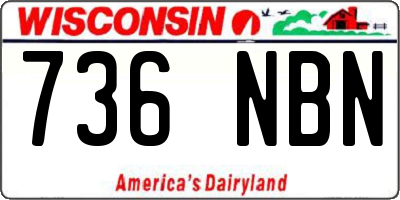 WI license plate 736NBN