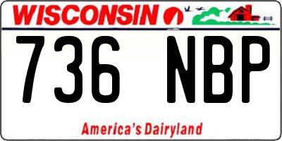 WI license plate 736NBP