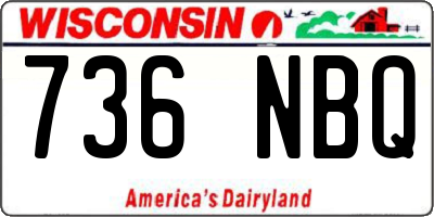 WI license plate 736NBQ