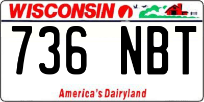 WI license plate 736NBT