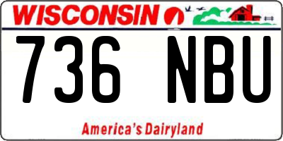 WI license plate 736NBU