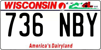 WI license plate 736NBY