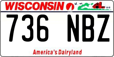 WI license plate 736NBZ