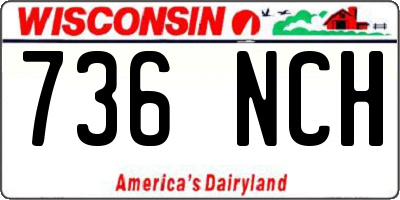 WI license plate 736NCH
