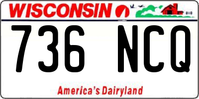 WI license plate 736NCQ