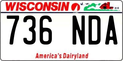 WI license plate 736NDA