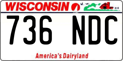 WI license plate 736NDC