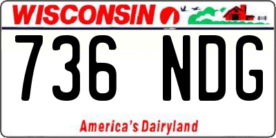 WI license plate 736NDG