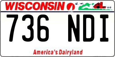WI license plate 736NDI
