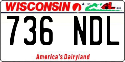 WI license plate 736NDL