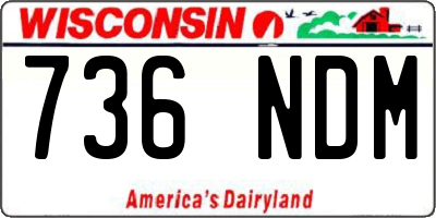 WI license plate 736NDM