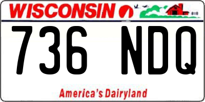 WI license plate 736NDQ