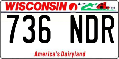 WI license plate 736NDR