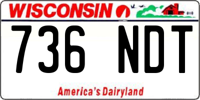 WI license plate 736NDT