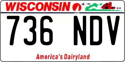 WI license plate 736NDV