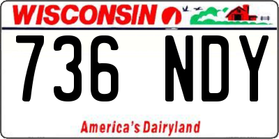 WI license plate 736NDY