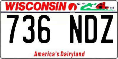 WI license plate 736NDZ
