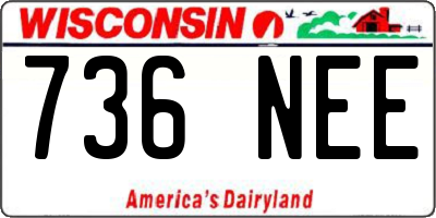 WI license plate 736NEE