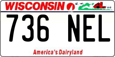 WI license plate 736NEL